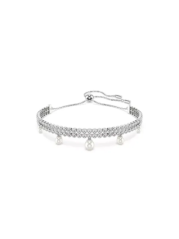 Браслет Ariana grande x с круглым огранкой и белым родиевым покрытием Swarovski — изображение 1 из 4, оттенок белый