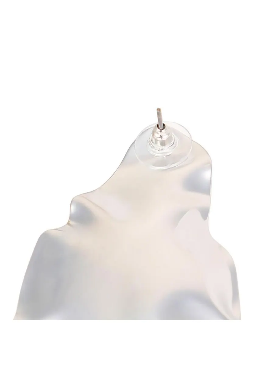 Женские серьги-подвески The Techno-Flora Statement Earrings - Chrome Silver SOHI — изображение 6 из 6, оттенок серебряный