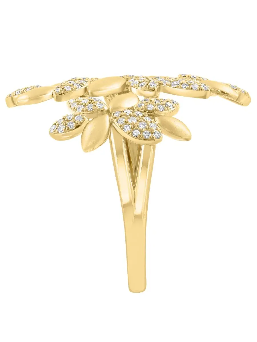 Кольцо с бриллиантами 1/3 ct. t.w. в 14-каратном желтом золоте EFFY Collection — изображение 3 из 4