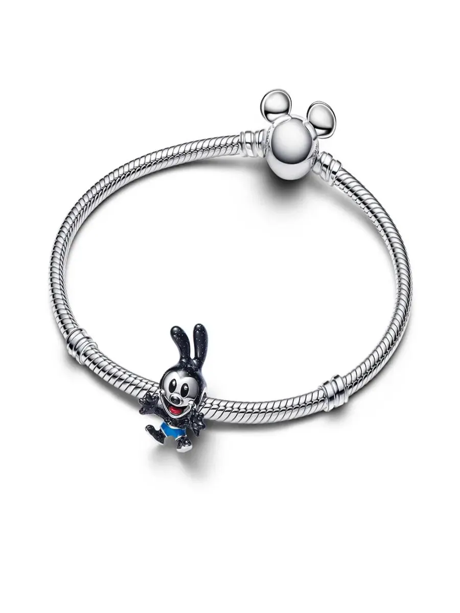 Подвеска Sterling Silver Disney Oswald The Lucky Rabbit Pandora — изображение 3 из 3, оттенок черный