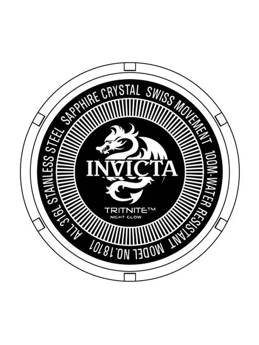 Мужские кварцевые часы 18101 Specialty с циферблатом Invicta — изображение 3 из 3, оттенок мульти