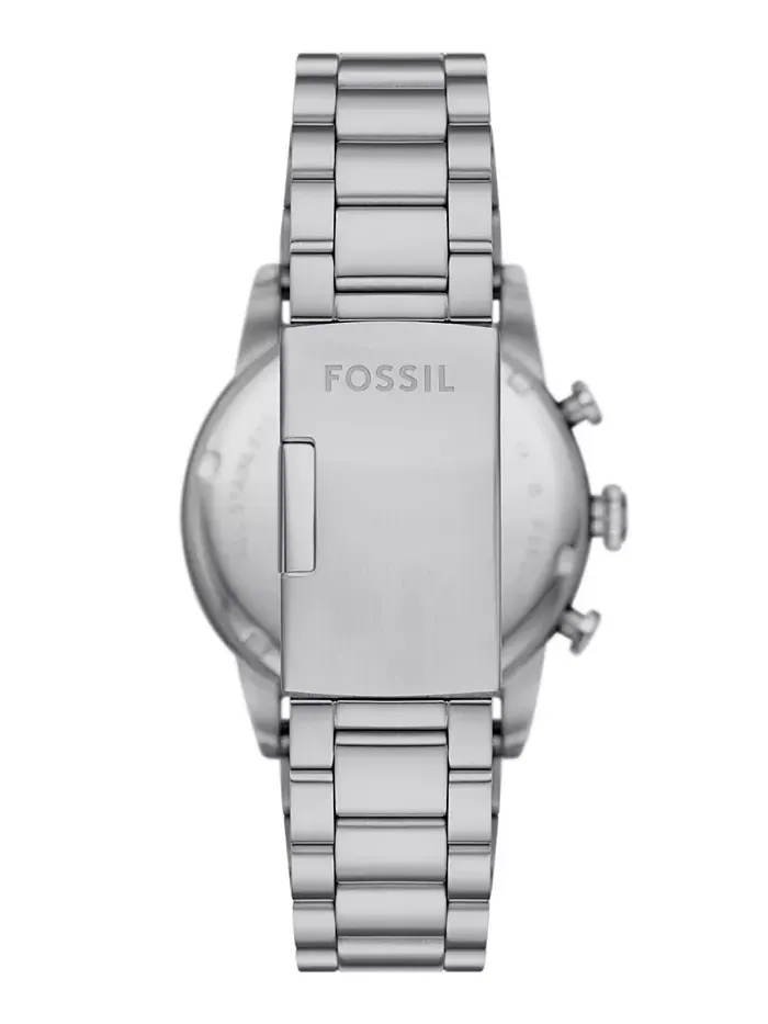 Мужские спортивные часы Tourer Chronograph из нержавеющей стали серебристого тона 42 мм Fossil — изображение 3 из 5