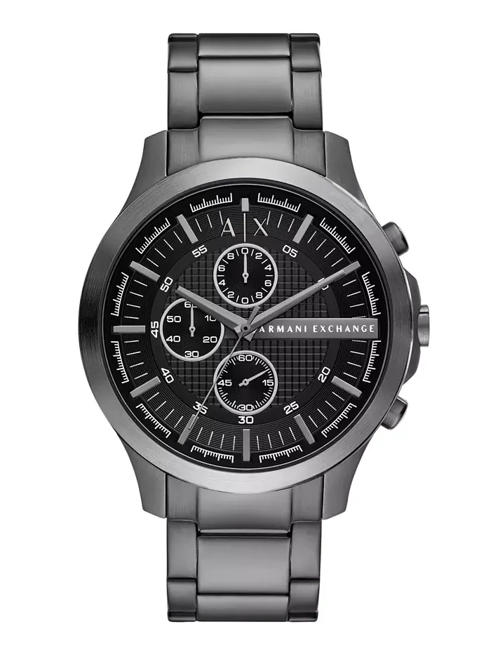 Мужские хронографные часы из нержавеющей стали Gunmetal, 46 мм A|X Armani Exchange