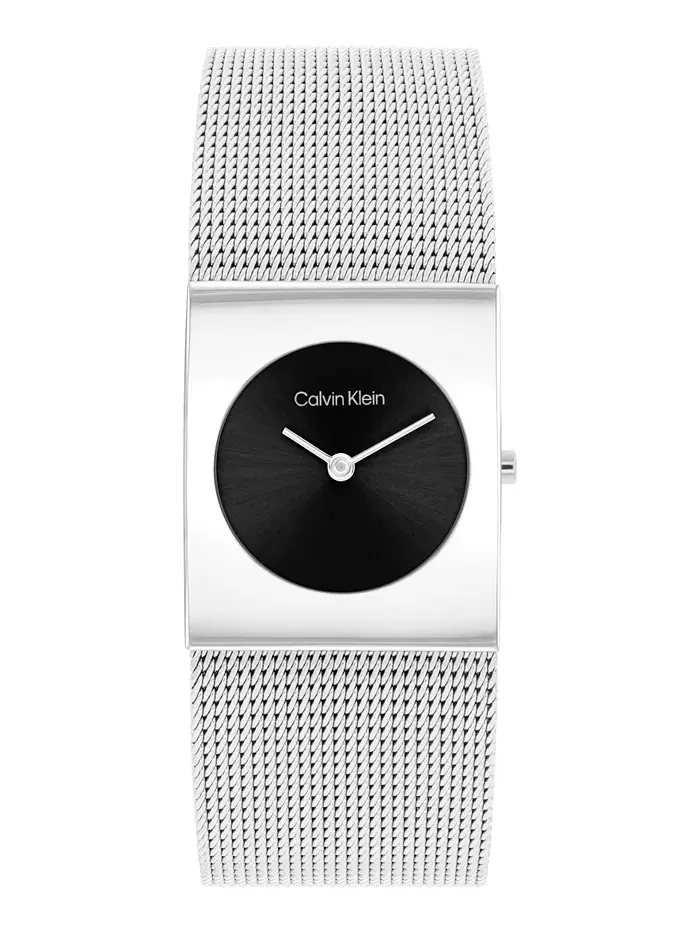 Женские часы Pulse Silver из нержавеющей стали с сетчатым браслетом, 26.40 мм Calvin Klein