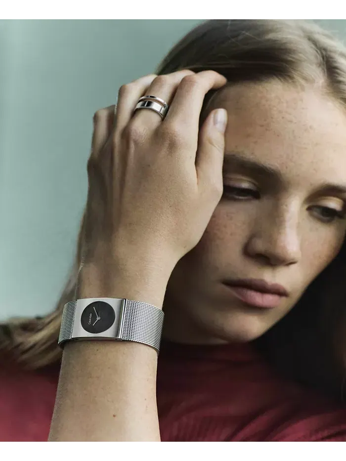 Женские часы Pulse Silver из нержавеющей стали с сетчатым браслетом, 26.40 мм Calvin Klein — изображение 6 из 7