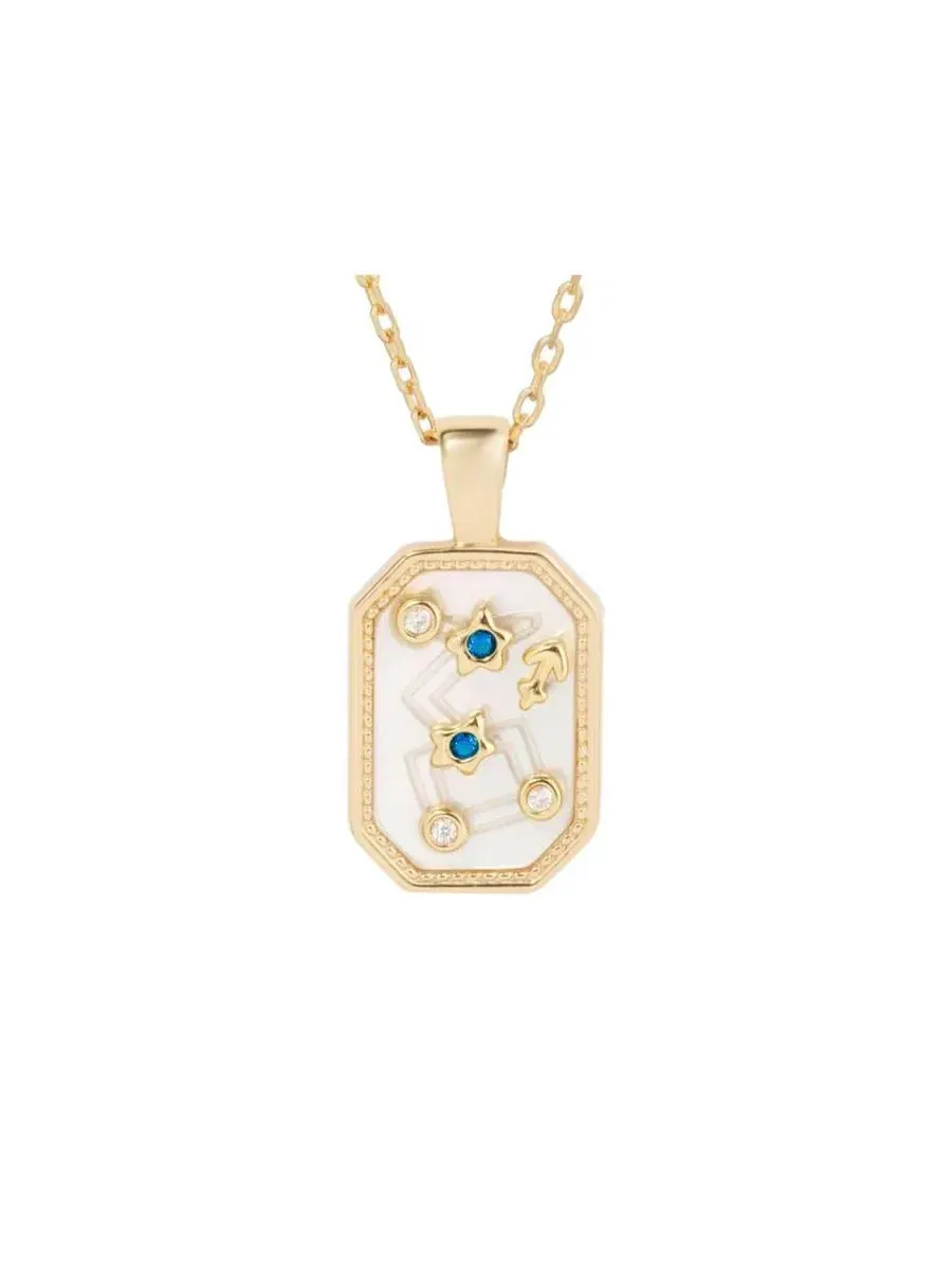 Подвеска-кулон с созвездием и камнем рождения, модель Birthstone Zodiac Pendant Little Sky Stone