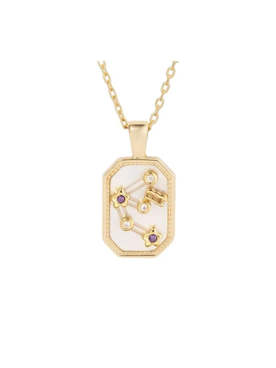 Кулон с зодиакальным созвездием и камнем рождения, модель Birthstone Zodiac Pendant Little Sky Stone