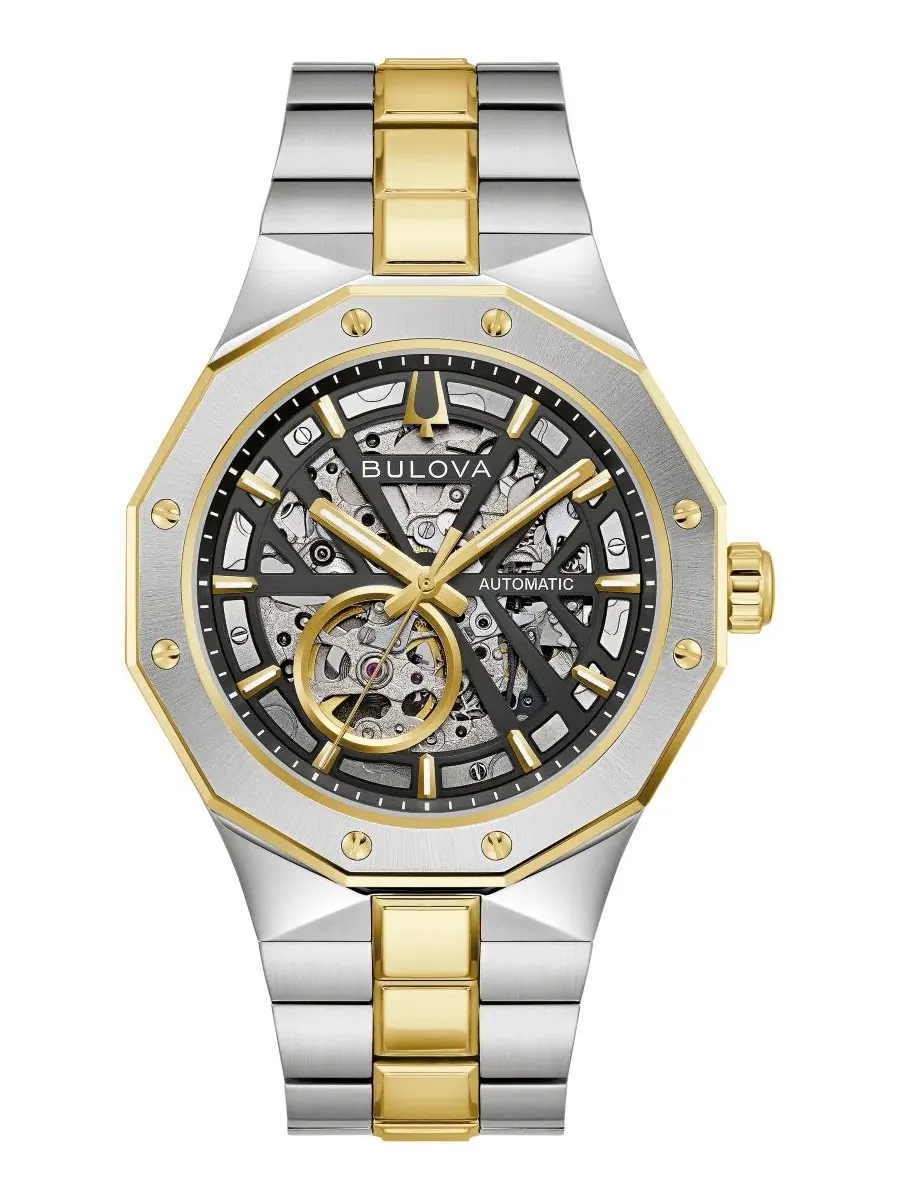 Мужские автоматические часы Prestige с браслетом из стали двух цветов 42 мм Bulova — изображение 1 из 3, оттенок мульти