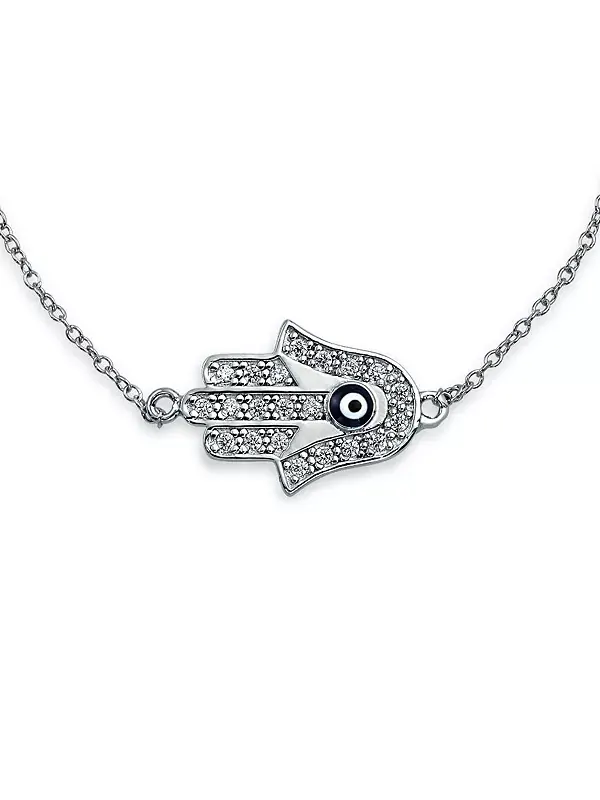 Турецкий амулет от сглаза, звенья цепи, позолоченный Bling Jewelry — изображение 2 из 3, оттенок серебряный