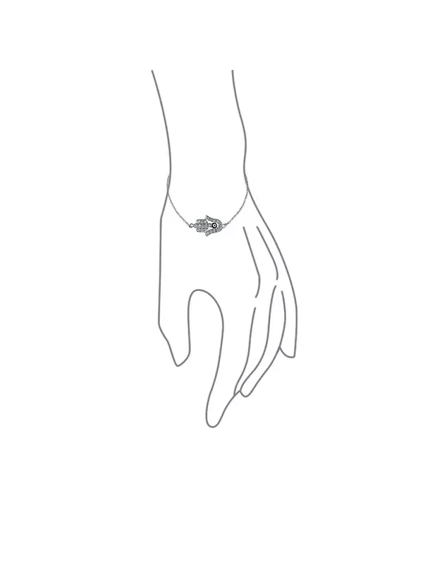 Турецкий амулет от сглаза, звенья цепи, позолоченный Bling Jewelry — изображение 3 из 3, оттенок серебряный