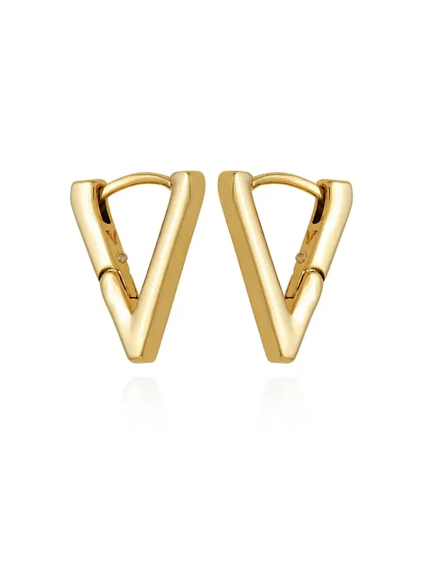 Серьги-Хаги с V-образным шарниром Vince Camuto — изображение 1 из 1, оттенок золотистый
