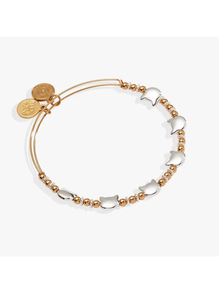 Браслет с бусинами в виде кошки Alex And Ani — изображение 1 из 3, оттенок нет цвета