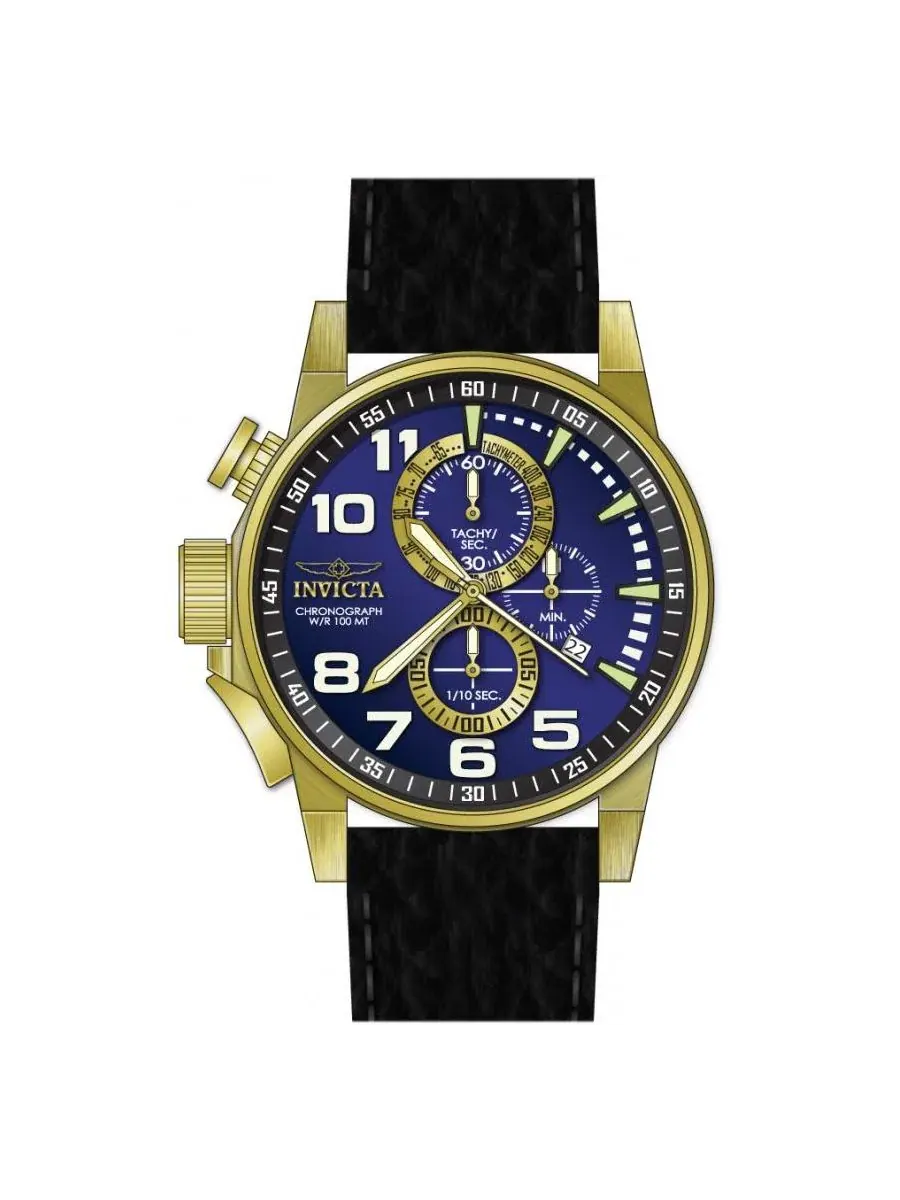 Часы унисекс 13055 I-Force Lefty Quartz Chronograph Dial Watch Invicta — изображение 3 из 3, оттенок черный