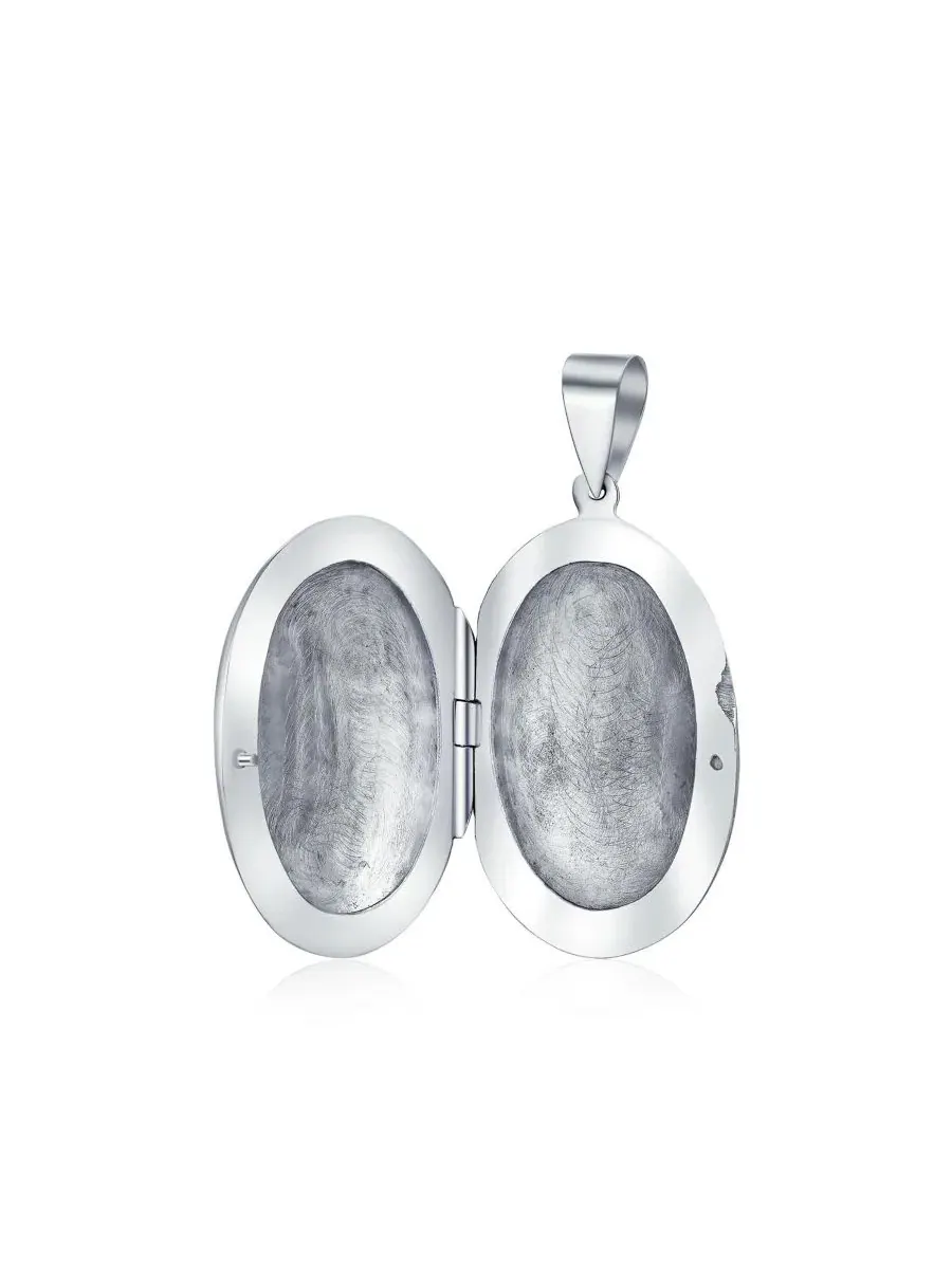 Кулон-медальон с фотографией Vintage Style Floral Leaf Design Oval Shape Photo Locket Necklace — изображение 3 из 5