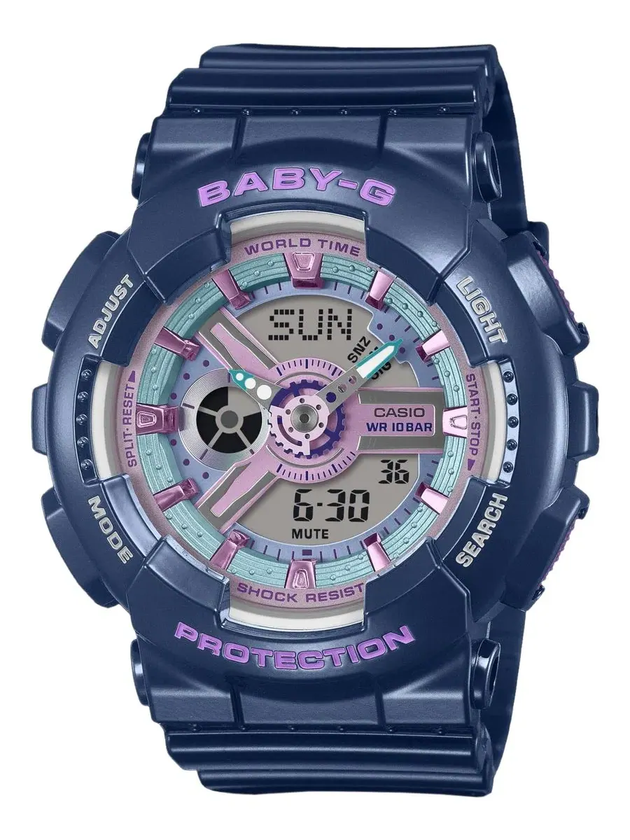 Женские часы Baby-G из смолы, 43,4 мм G-Shock — изображение 1 из 3, оттенок темно-синий