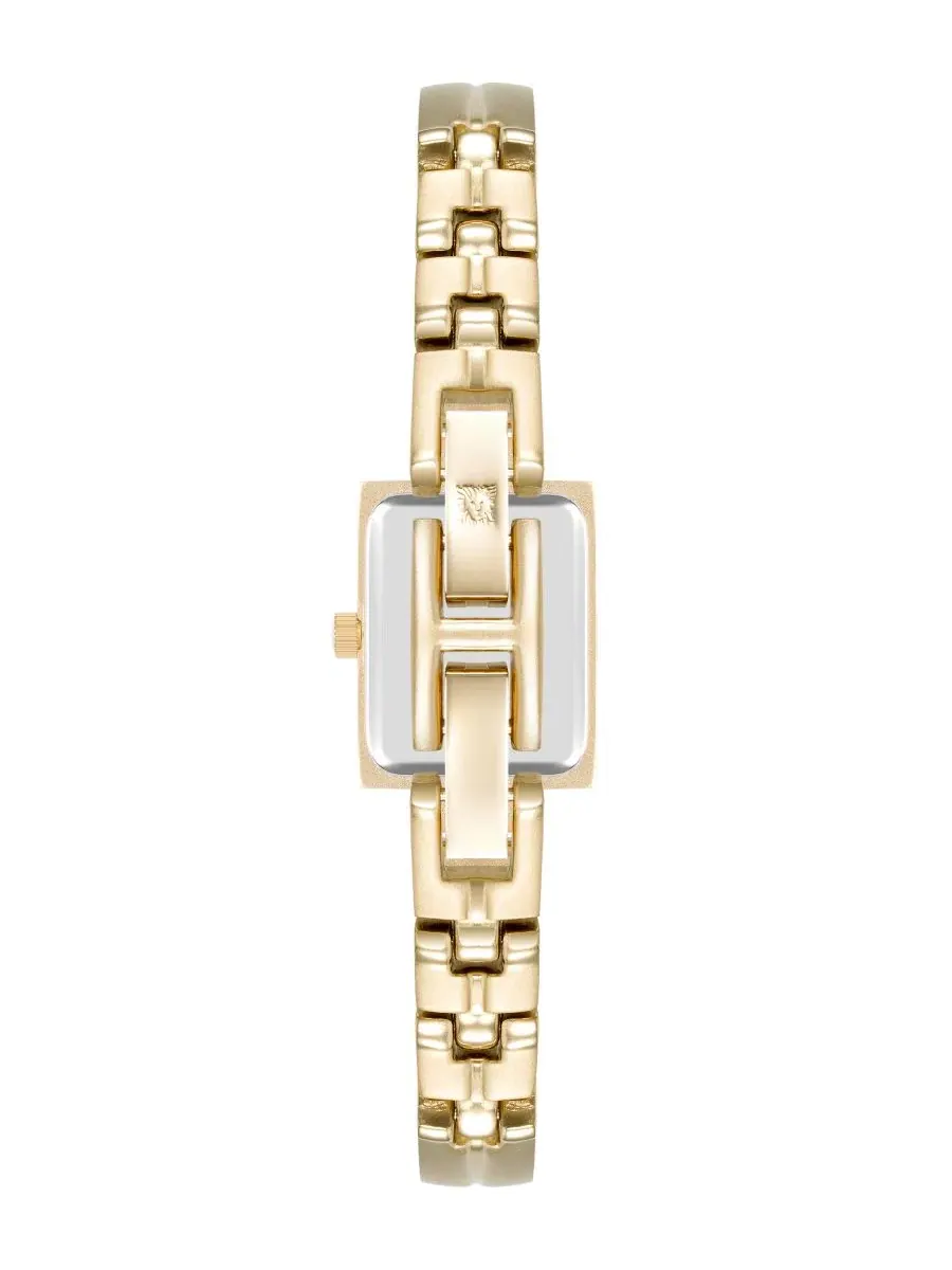 Женские часы с прямоугольным корпусом, золотистый сплав, модель Anne Klein — изображение 2 из 3, оттенок шампань