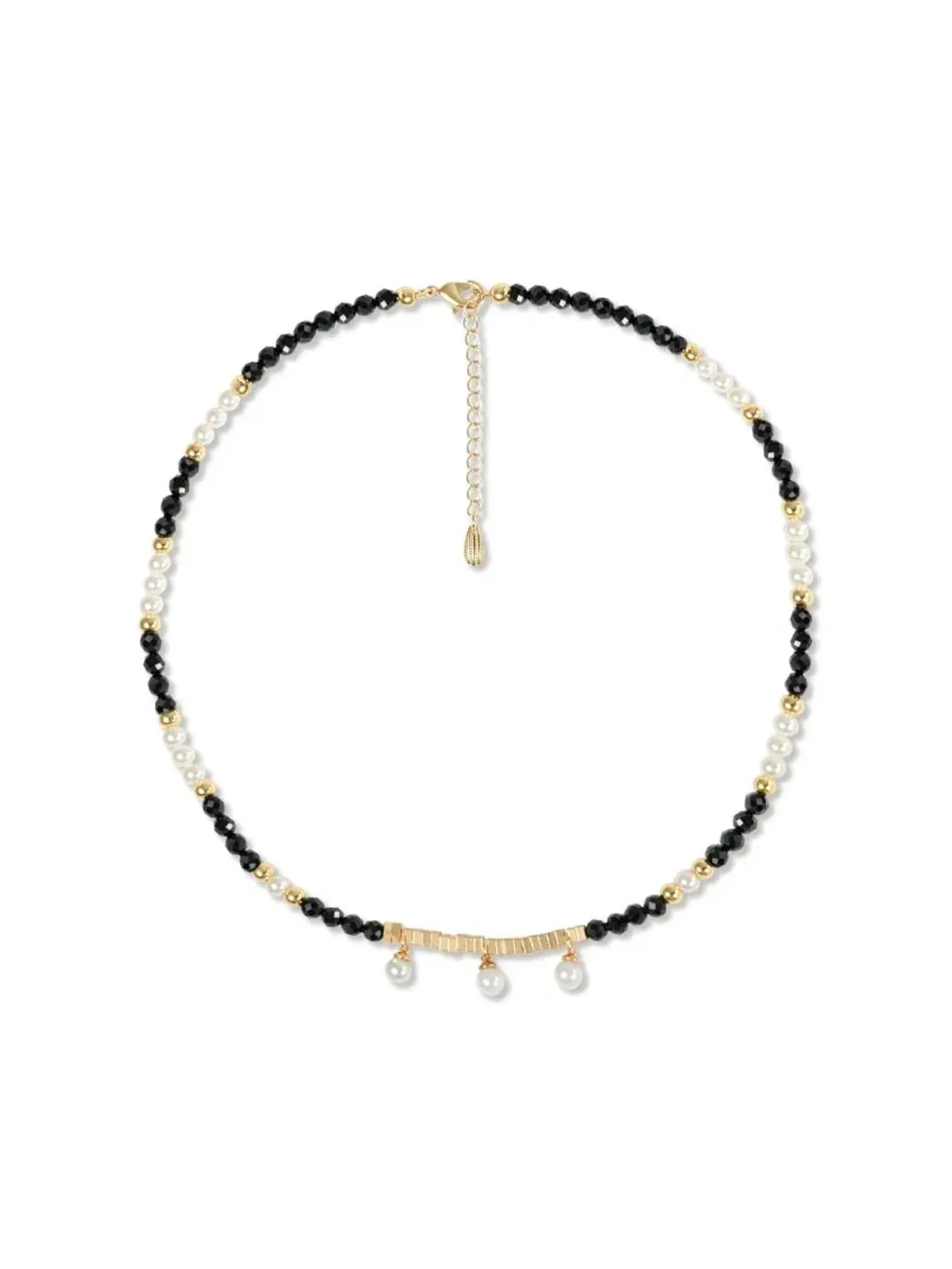 Ожерелье с подвеской Poseidon Necklace RETRO CHIC — изображение 1 из 3, оттенок черный белый золотистый