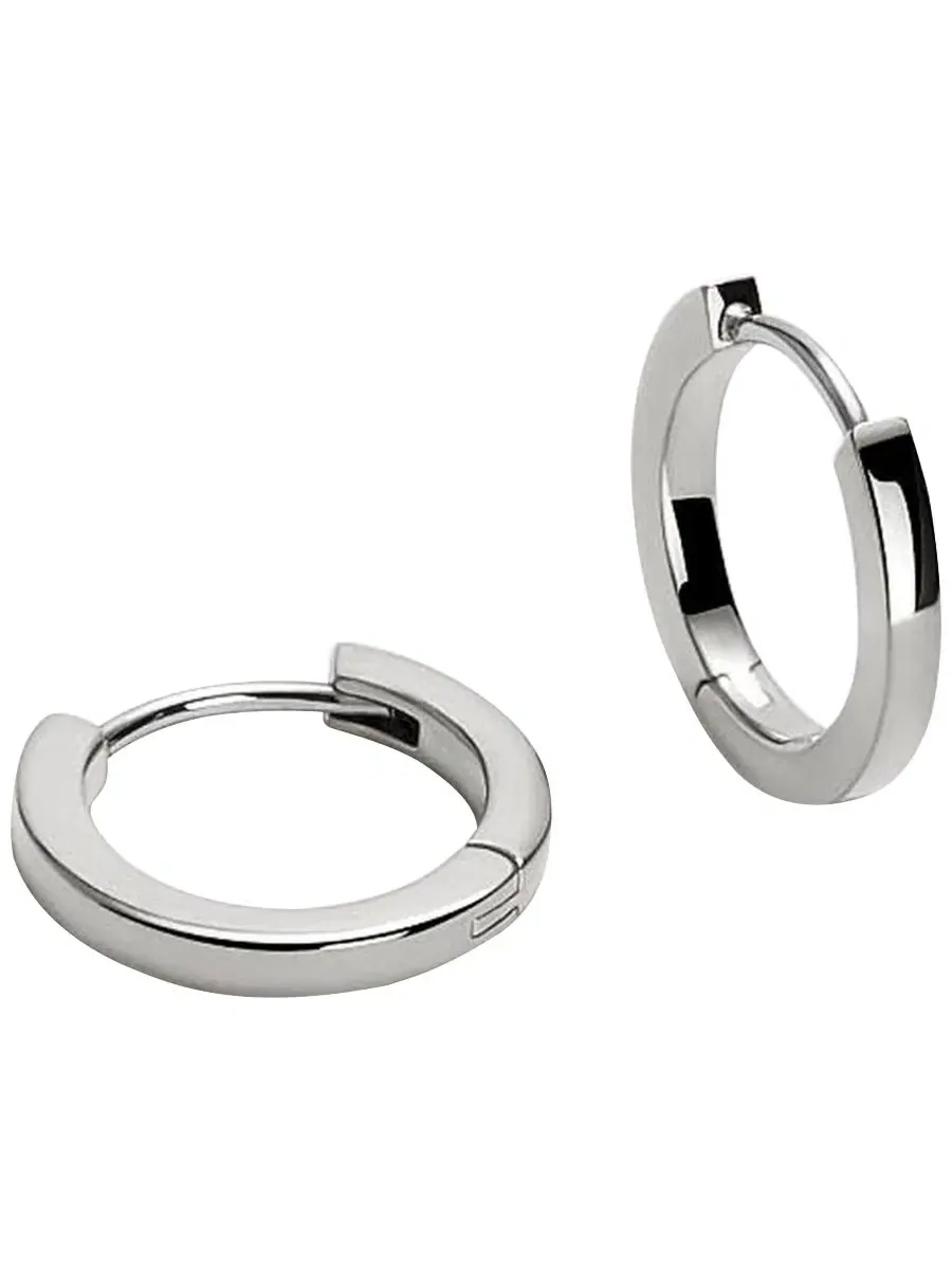 Серебряные серьги-кольца Huggie Ana Luisa — изображение 1 из 3, оттенок серебряный