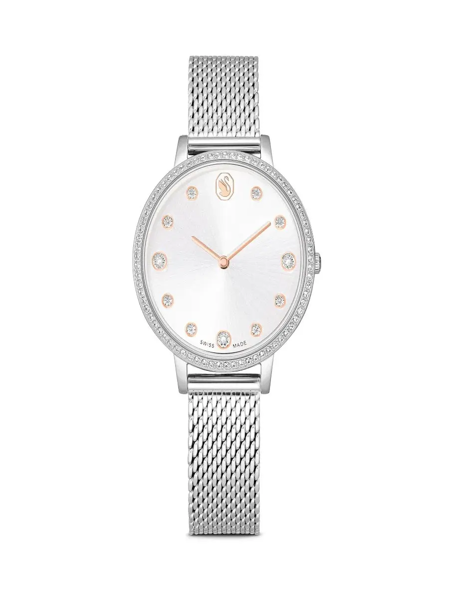 Часы Clarica Swiss Metal Bracelet Watch 35 x 35мм Swarovski — изображение 1 из 6, оттенок серебряный