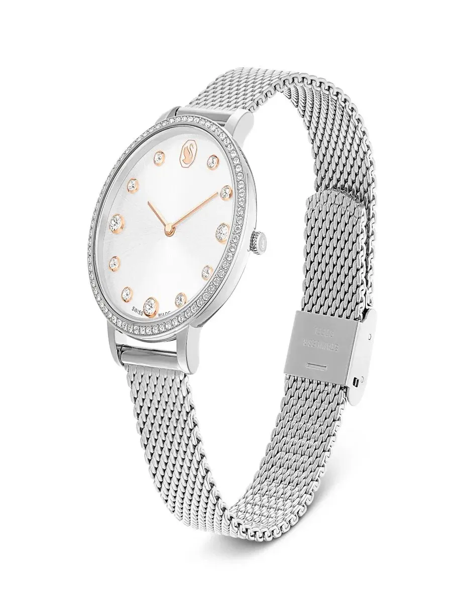 Часы Clarica Swiss Metal Bracelet Watch 35 x 35мм Swarovski — изображение 3 из 6, оттенок серебряный