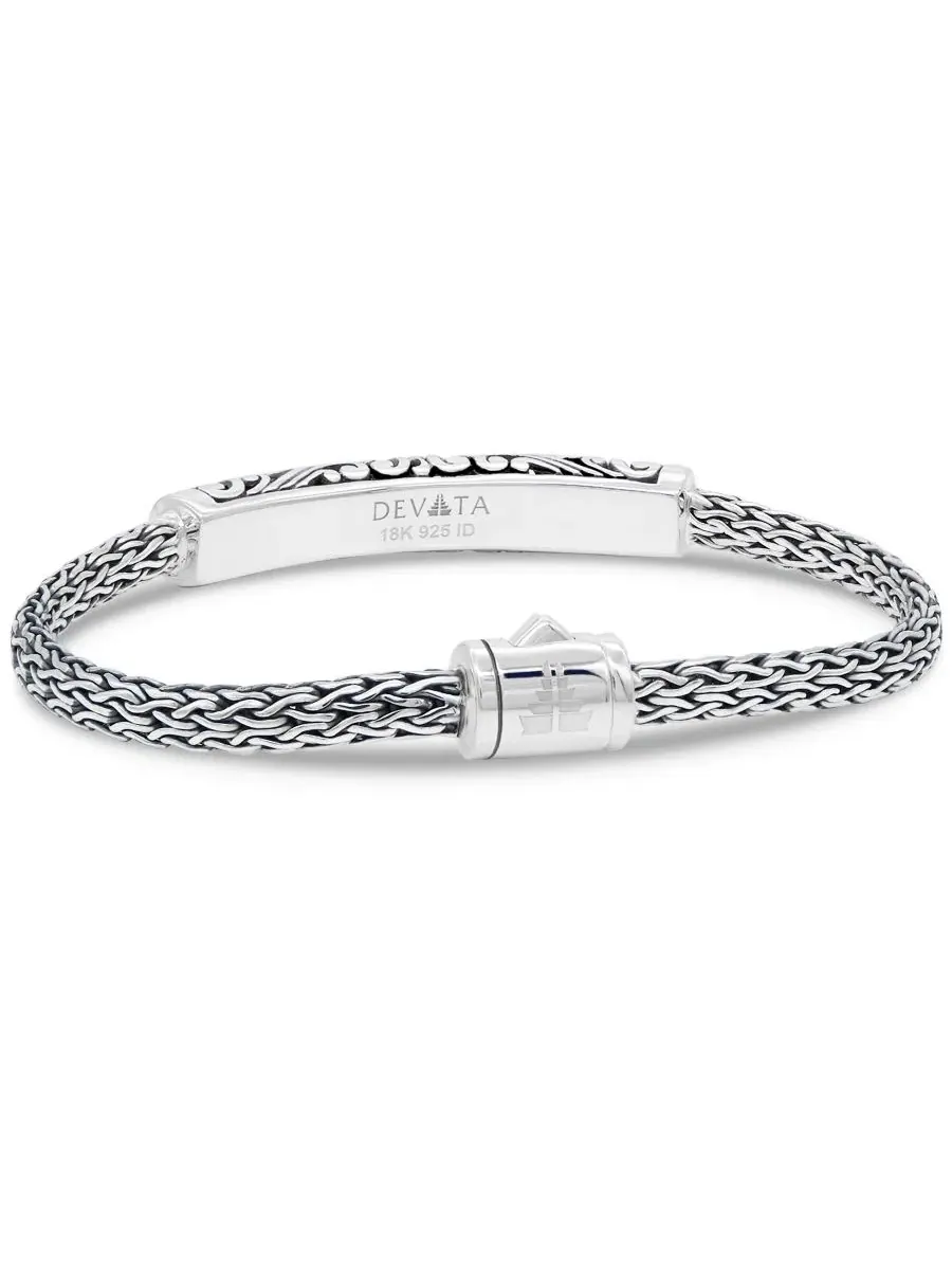 Браслет Bali Filigree с цепочкой Dragon Bone из стерлингового серебра и золота 18K DEVATA — изображение 3 из 3