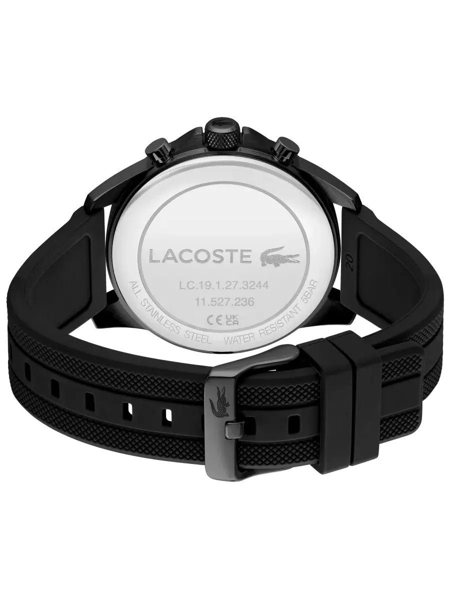 Мужские часы Arthor Skeleton с черным силиконовым ремешком, 43 мм Lacoste — изображение 3 из 5, оттенок черный