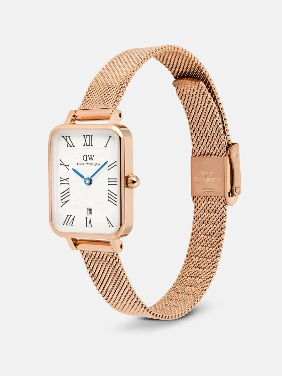 Женские часы Date с браслетом из стали розового золота, 26 мм Daniel Wellington — изображение 2 из 5