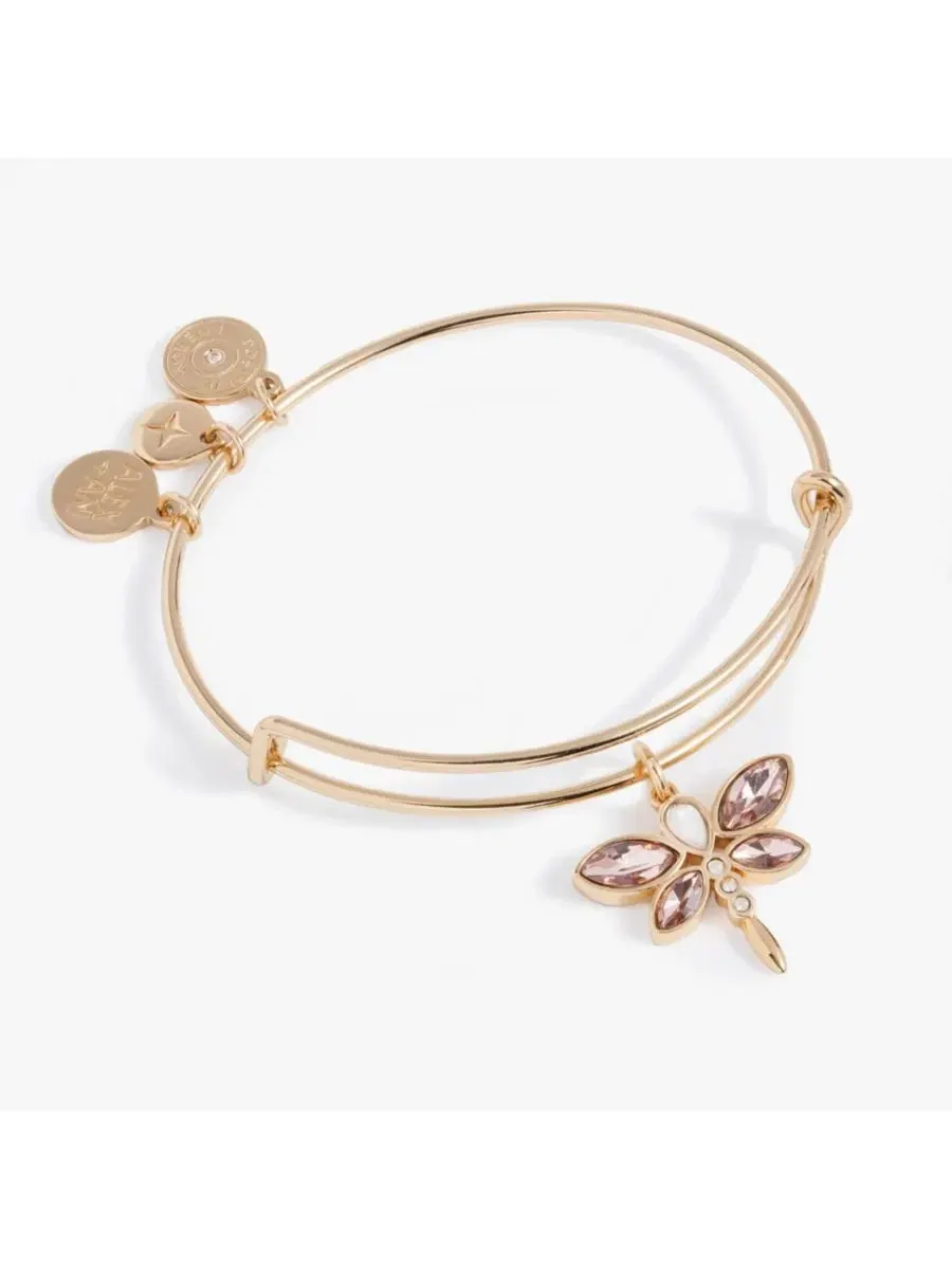 Браслет-манжета с кристальной стрекозой Crystal Dragonfly Bangle Alex and Ani — изображение 1 из 3, оттенок нет цвета