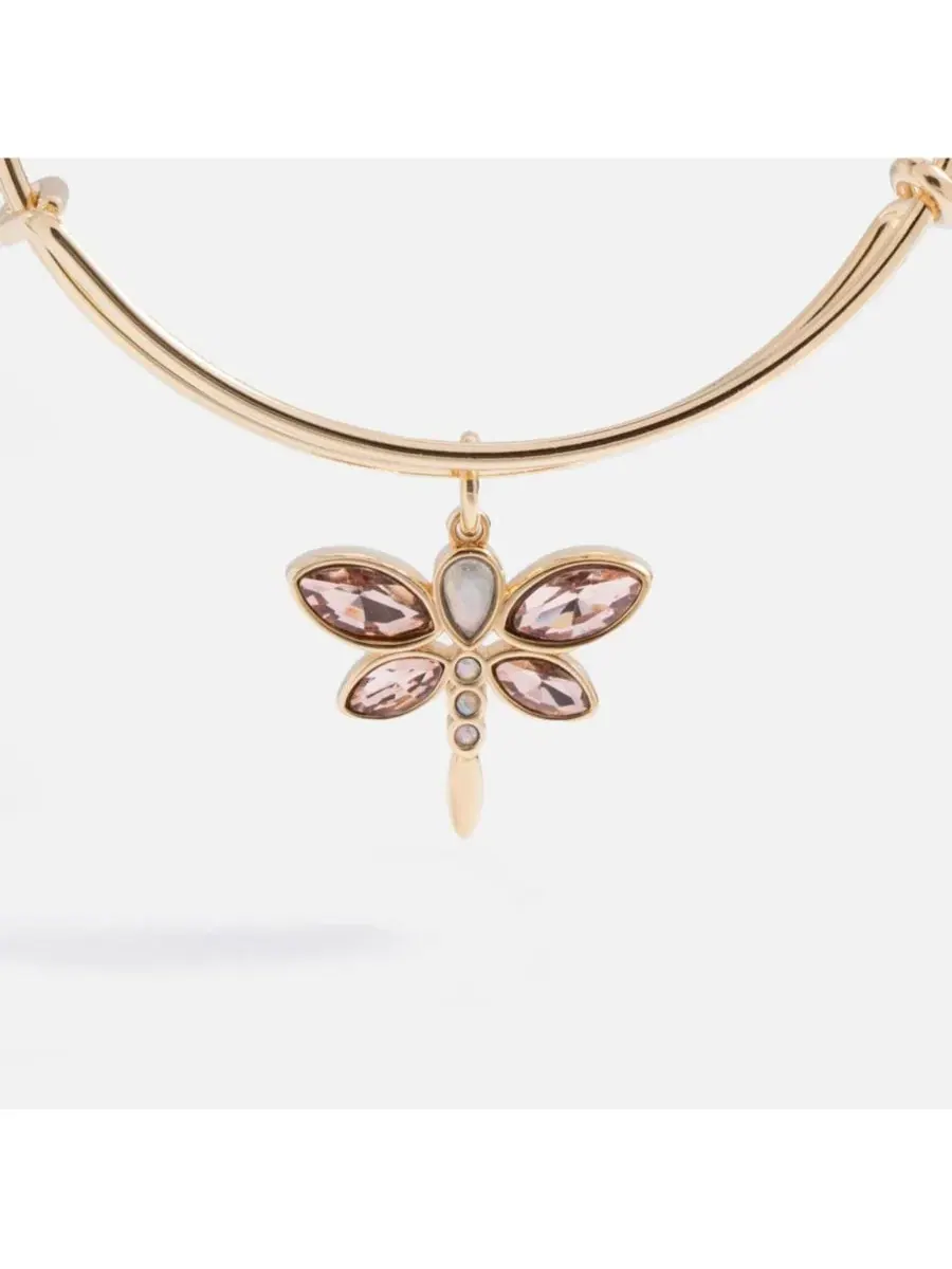 Браслет-манжета с кристальной стрекозой Crystal Dragonfly Bangle Alex and Ani — изображение 2 из 3, оттенок нет цвета