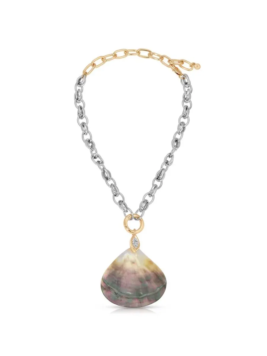 Ожерелье-колье с подвеской из ракушки, Mixed Metal ETTIKA — изображение 2 из 4, оттенок мульти