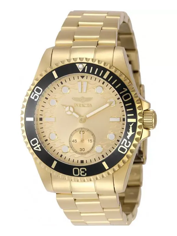 Мужские кварцевые часы Pro Diver 49428 VD78 с золотым циферблатом Invicta