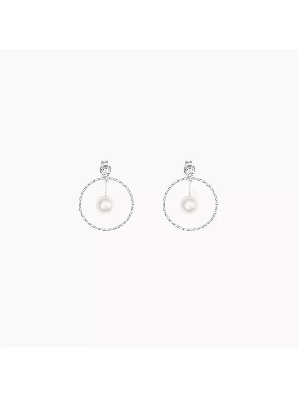 Серьги из стерлингового серебра с алым культивированным жемчугом Bearfruit Jewelry