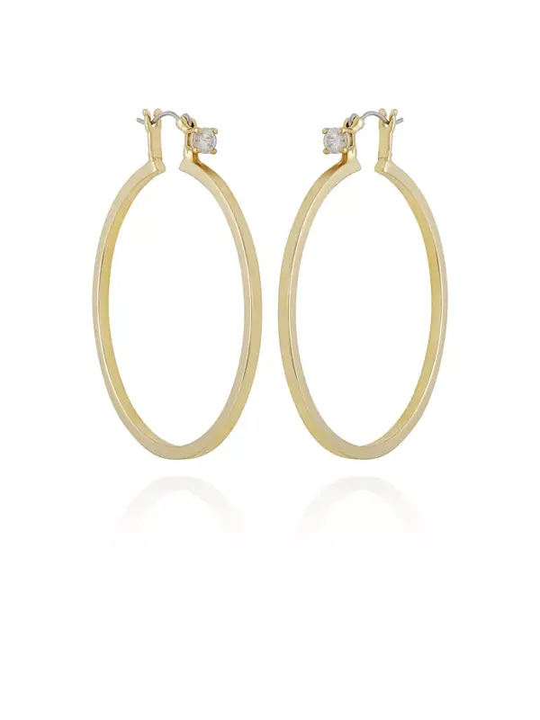Большие серьги-кольца с кубическим цирконием золотистого оттенка Vince Camuto