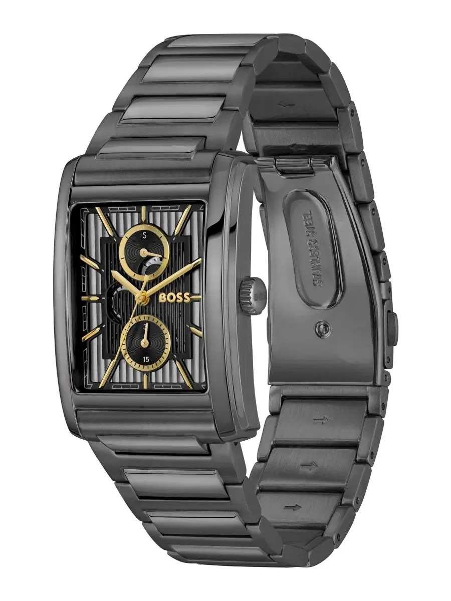 Мужские часы Principle Dress Multi Quartz Multi Ionic Plated Grey Steel Watch, 42,5 мм Hugo Boss — изображение 2 из 4