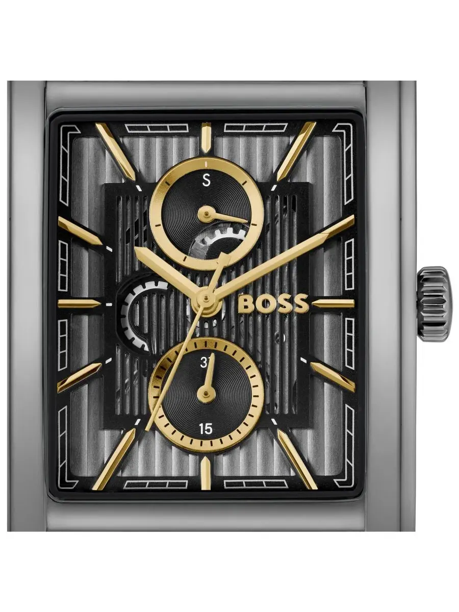 Мужские часы Principle Dress Multi Quartz Multi Ionic Plated Grey Steel Watch, 42,5 мм Hugo Boss — изображение 4 из 4