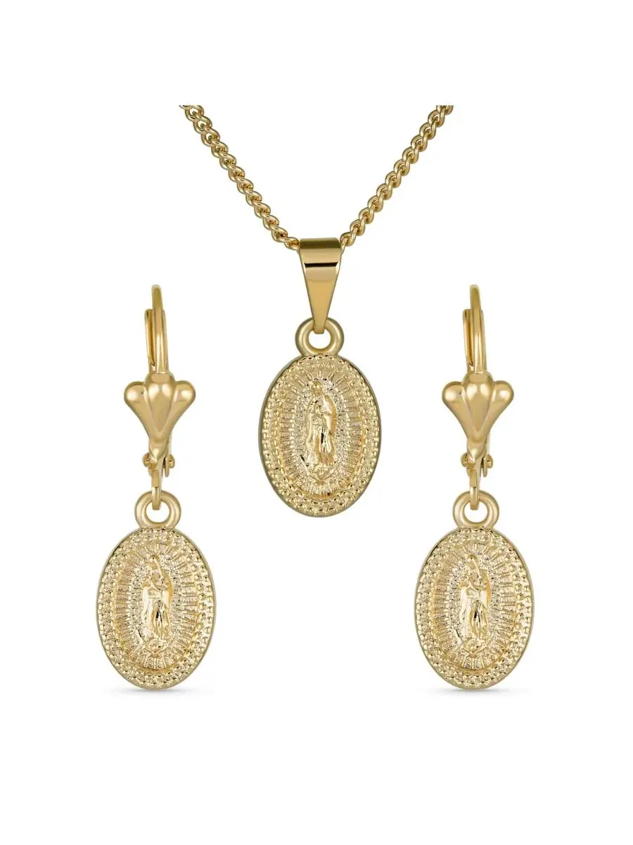 Комплект ювелирных украшений с подвеской и серьгами, модель Lady de Guadalupe Bling Jewelry — изображение 1 из 5