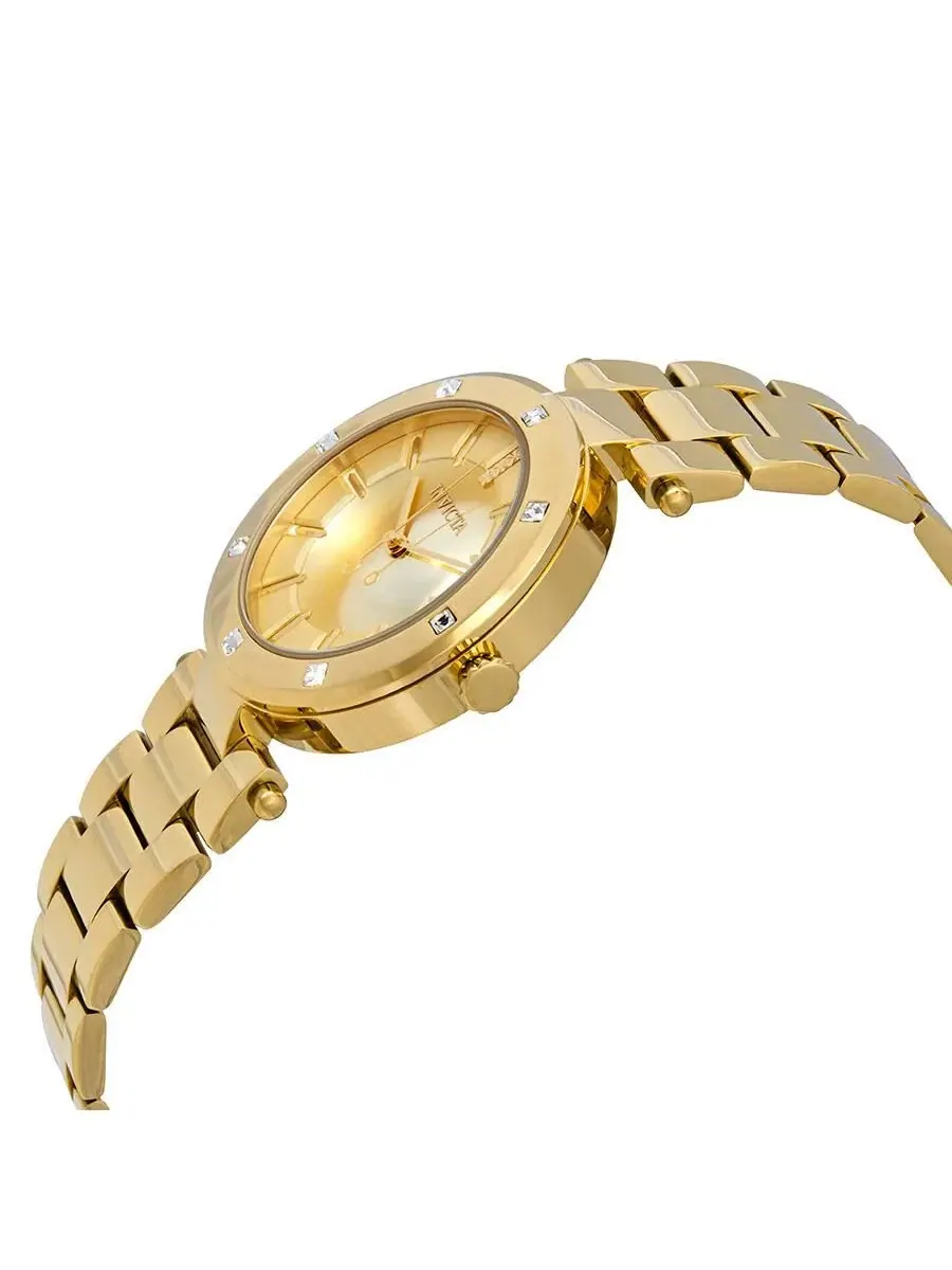 Женские часы Angel Quartz с золотым циферблатом Invicta — изображение 3 из 3, оттенок золото