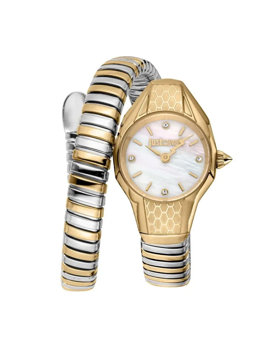 Женские часы Vivace Quartz Two Tone Stainless Steel Bracelet Just Cavalli — изображение 1 из 3, оттенок золотистый
