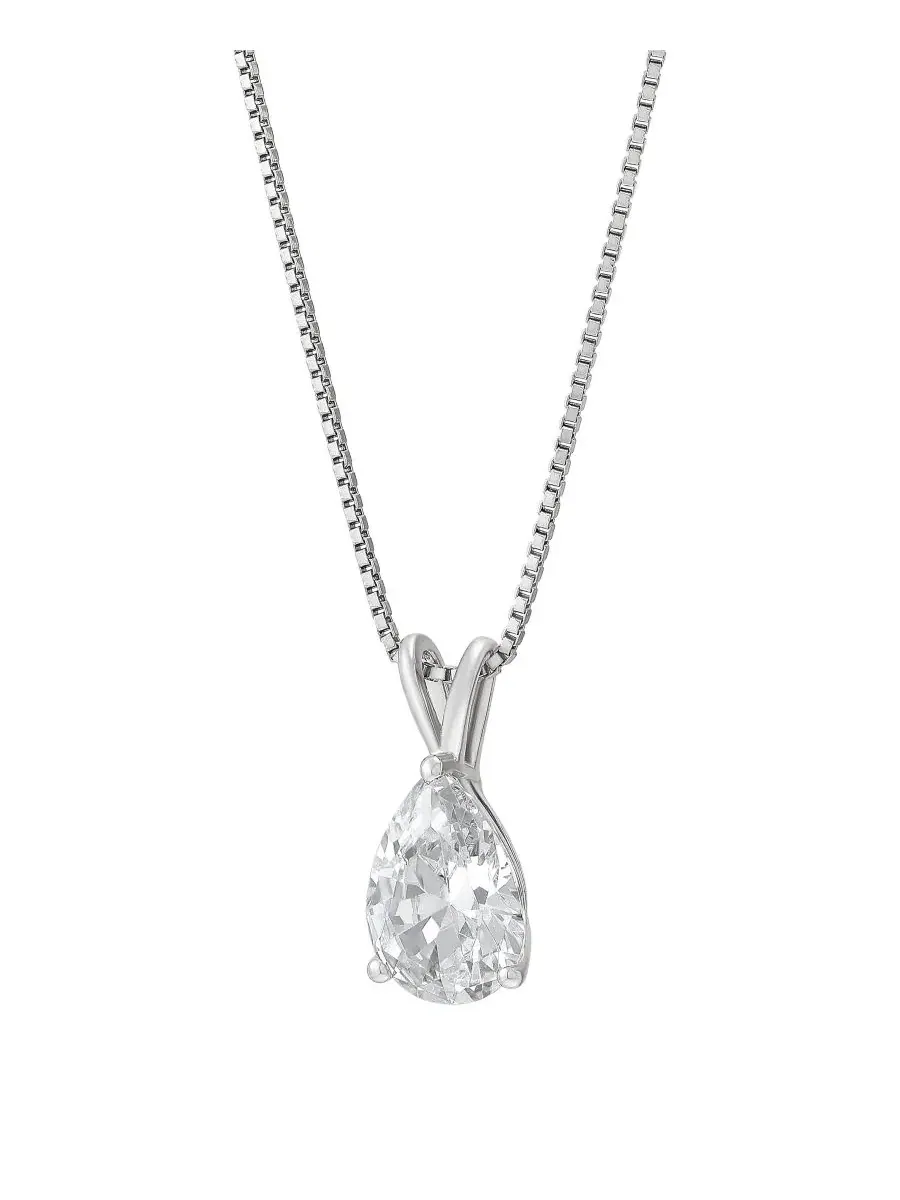 Колье с подвеской из лабораторно выращенного бриллианта IGI, 1/2 ct. t.w. — изображение 2 из 4, оттенок белый золотистый