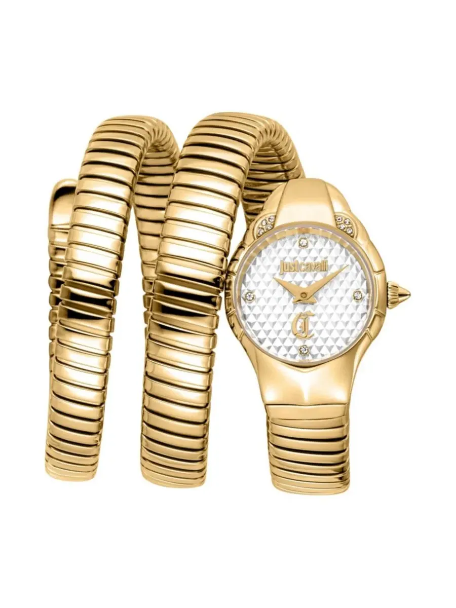 Женские часы Amanta Quartz IP Stainless Steel Bracelet Watch Just Cavalli — изображение 1 из 3, оттенок золотистый