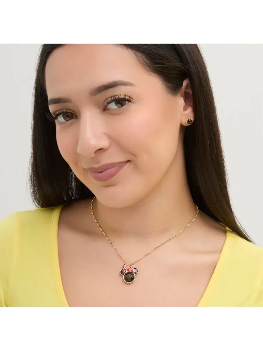 Набор украшений Minnie Mouse Necklace and Earring Set Disney — изображение 5 из 6, оттенок красный/черный