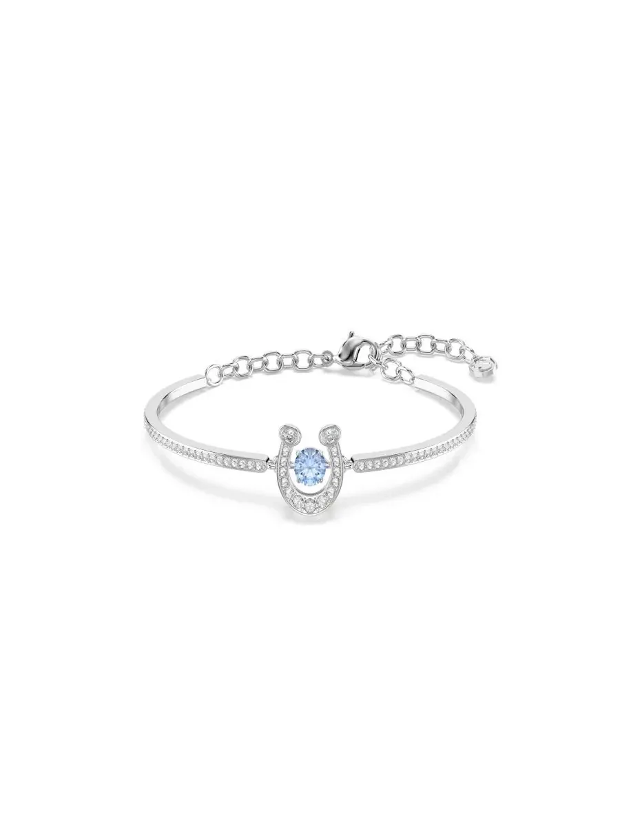 Браслет-подкова с кристаллами Swarovski, Symbolica, Rhodium-Plated — изображение 1 из 5, оттенок темно-синий