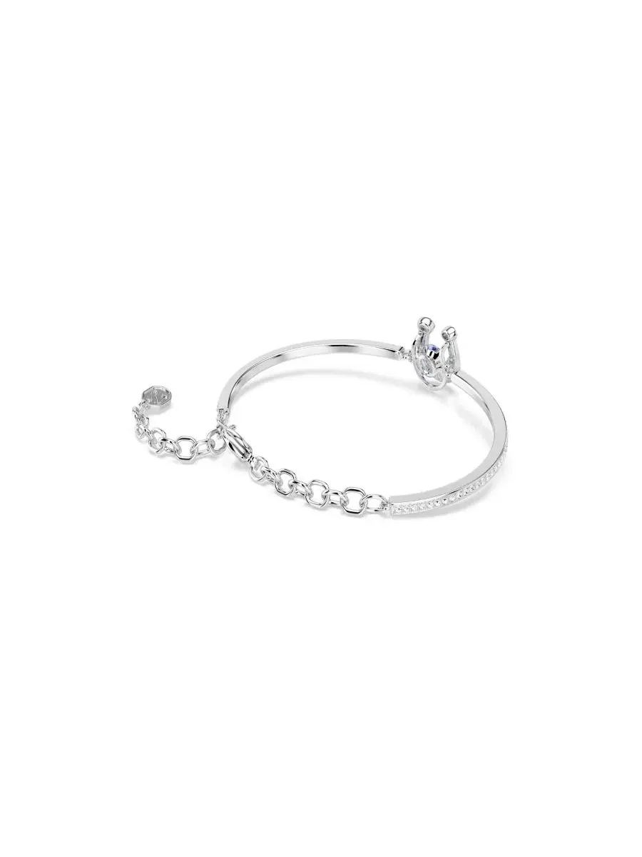 Браслет-подкова с кристаллами Swarovski, Symbolica, Rhodium-Plated — изображение 4 из 5, оттенок темно-синий