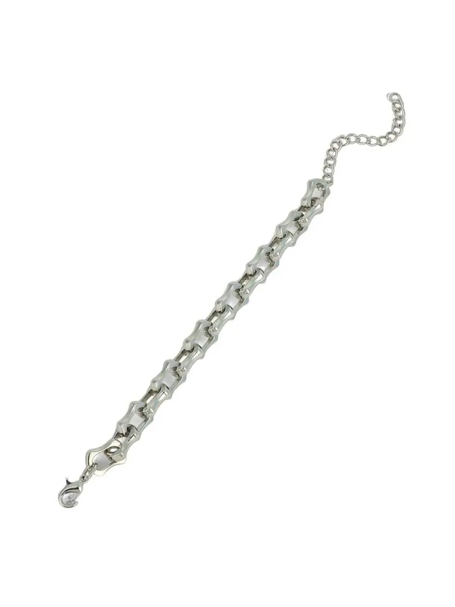 Женский браслет-цепочка The Bracket-Link Chain Bracelet SOHI — изображение 1 из 7, оттенок серебряный