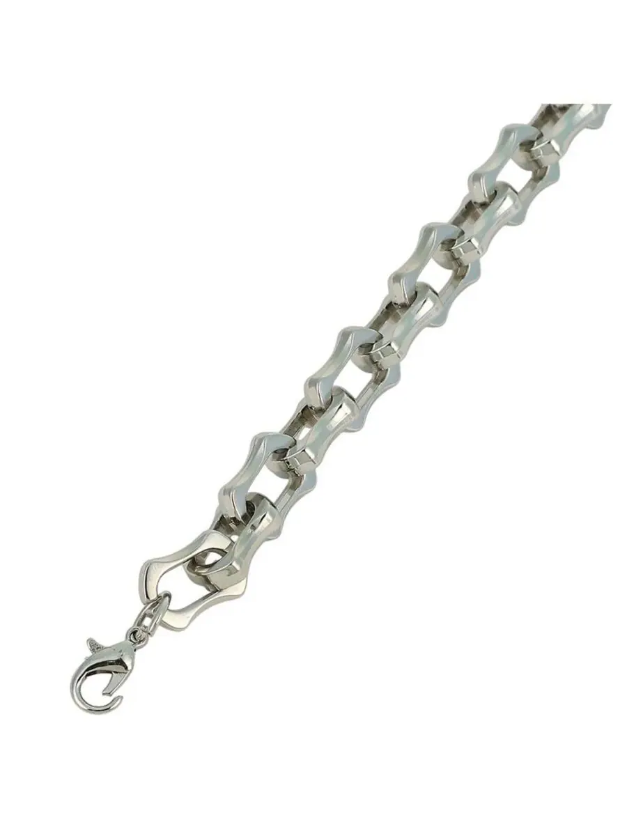 Женский браслет-цепочка The Bracket-Link Chain Bracelet SOHI — изображение 5 из 7, оттенок серебряный