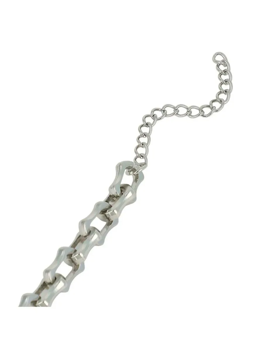 Женский браслет-цепочка The Bracket-Link Chain Bracelet SOHI — изображение 6 из 7, оттенок серебряный