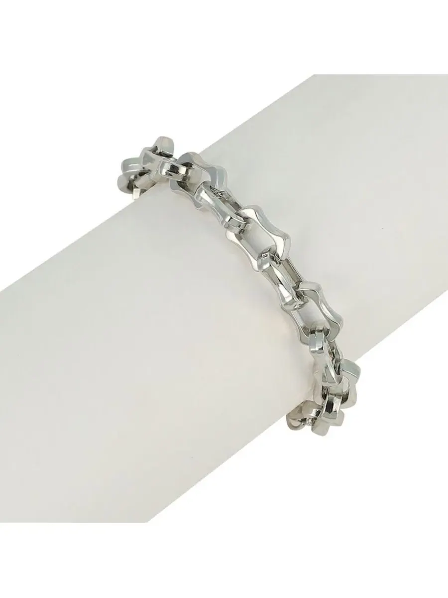 Женский браслет-цепочка The Bracket-Link Chain Bracelet SOHI — изображение 7 из 7, оттенок серебряный