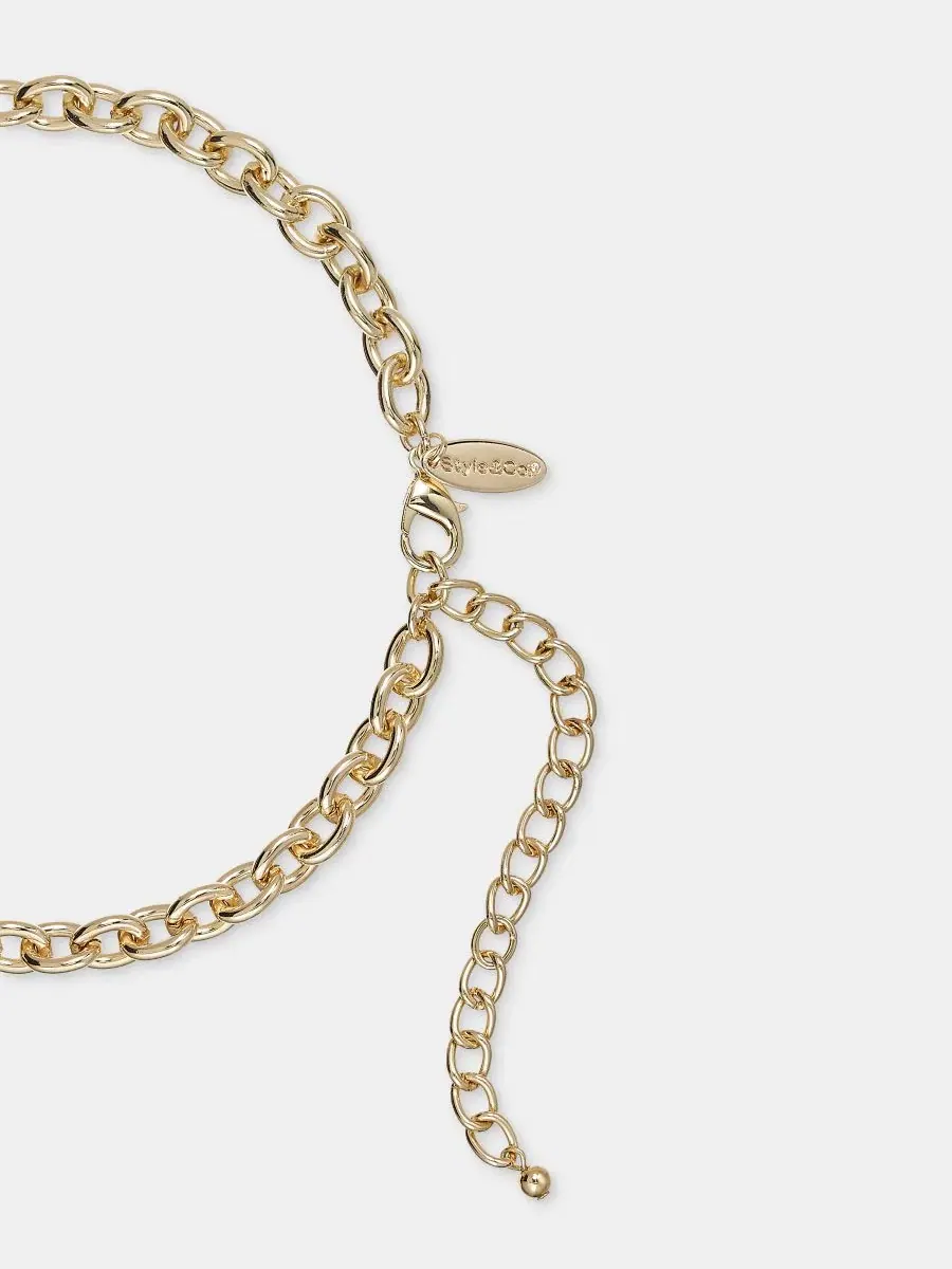 Колье-подвеска Glass Crystal Shaky Pendant Necklace Style & Co — изображение 3 из 3, оттенок белый