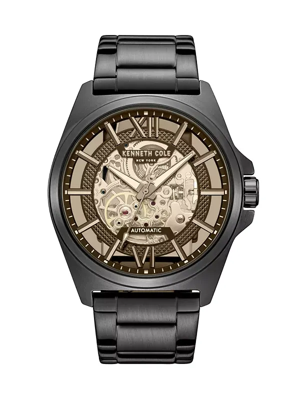 Мужские автоматические часы, 44 мм Kenneth Cole New York — изображение 1 из 3, оттенок черный