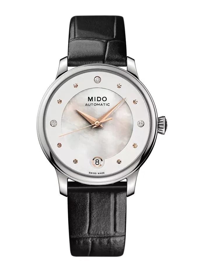 Женские автоматические часы Swiss Automatic Baroncelli II с бриллиантами — изображение 1 из 11, оттенок черный